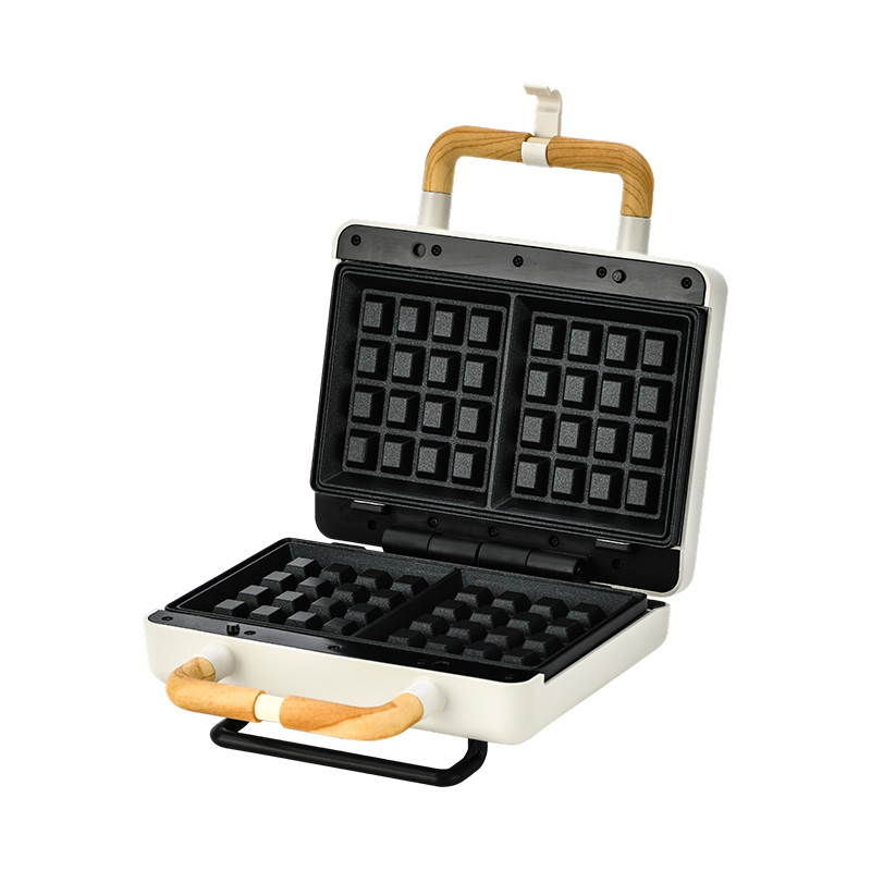 BJX-S003C Máquina de waffle de 2 fatias de 800 W com placas fixas