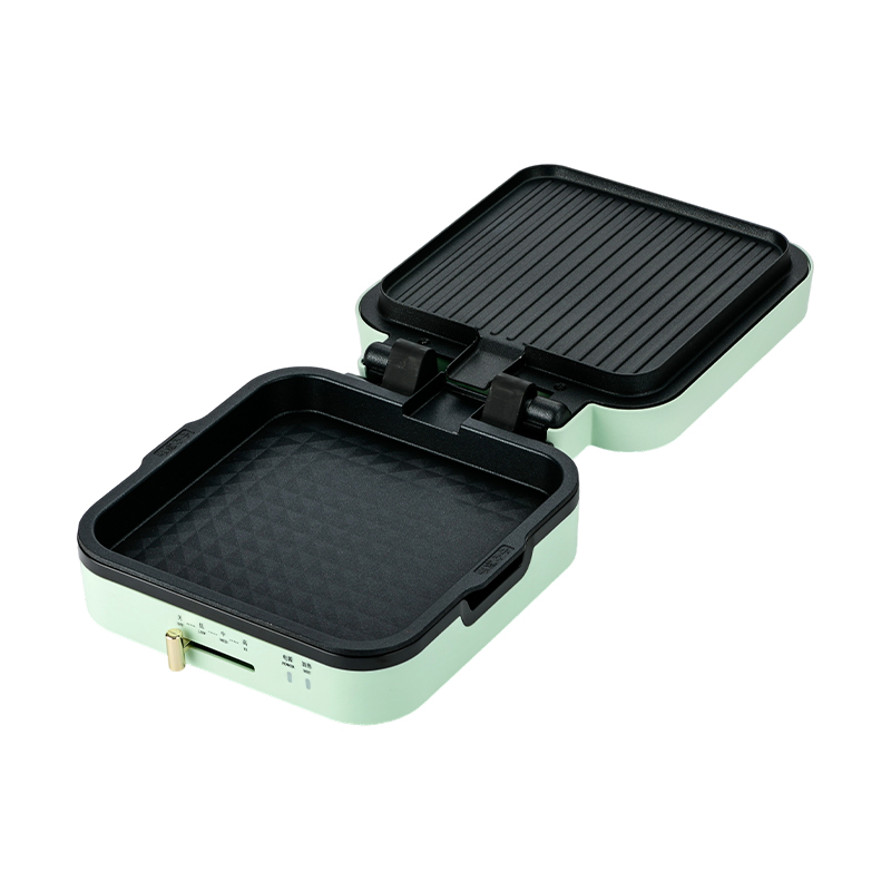 BJX-S018 Grelhador 24x24cm com controle de temperatura e placas removíveis