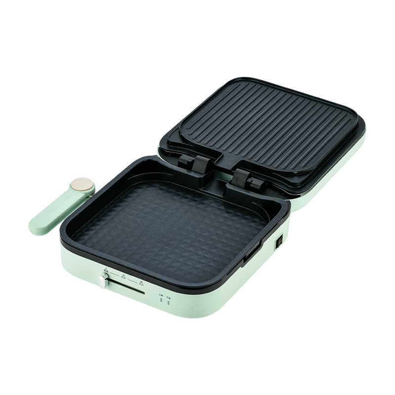 BJX-S022 28x28cm 180° Abertura e Fechamento Controle de Temperatura Placa Removível Grelha Grande