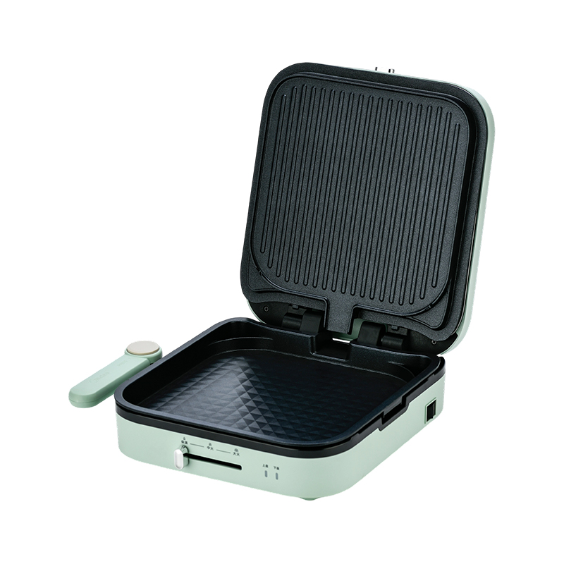 BJX-S022 28x28cm 180° Abertura e Fechamento Controle de Temperatura Placa Removível Grelha Grande