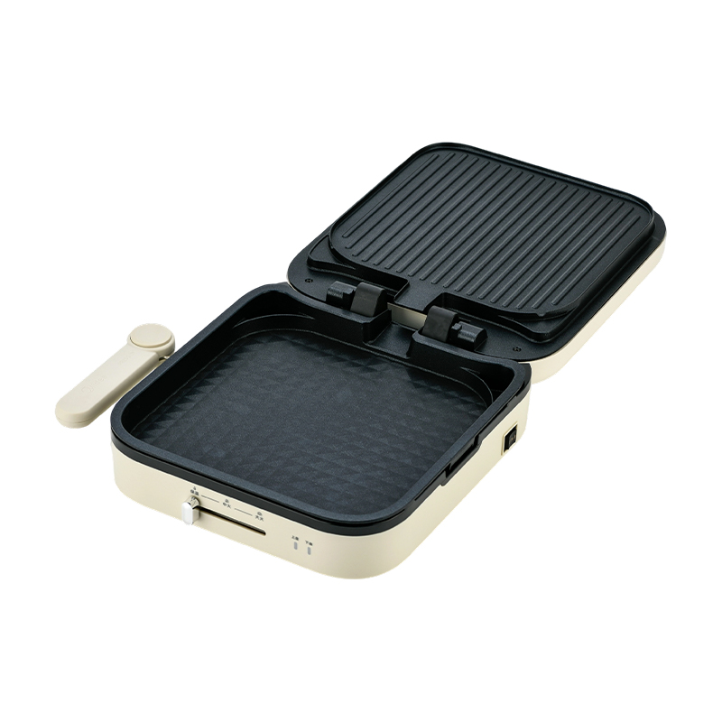 BJX-S023 28x28cm Placa Grande com Controle de Temperatura Panini & Grill Maker