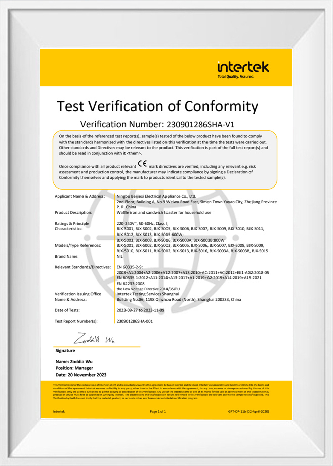 Teste de Verificação de Conformidade